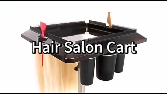 Salon Hair Color Rack Beauty Salon Trolley Cart Barbershop SPA Rolling Trolley Custom Logo Movable Barber Tools