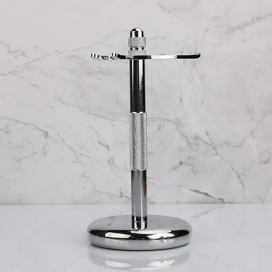 High Quality Chrome Shaving Razor and Brush Stand, Zinc Alloy Safety Razor Stand 