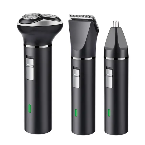 4 in 1 Hair Clippers and Trimmers Set Mini Electric Shaver Pocket Size Waterproof Razor with Comb and Brush 