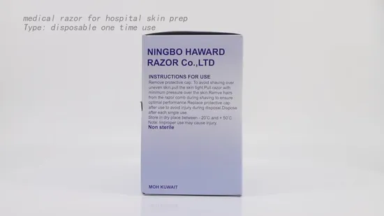 Body Shaving Razor Single Blade Disposable Medical Razor with Comb 
