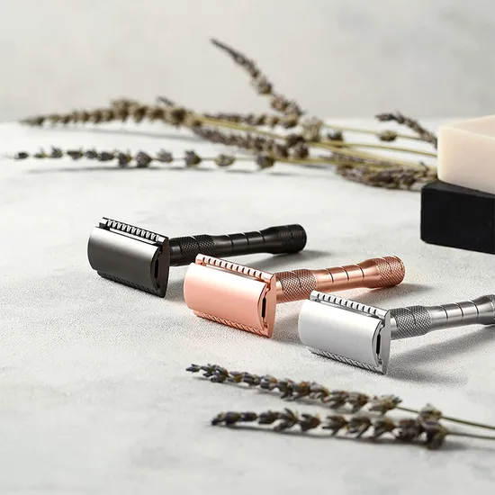 D665 Eco Friendly Men′ S Wet Shaving Razor Metal Gold Double Edge Safety Razor Blade 