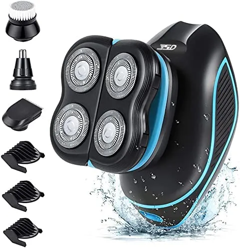 Waterproof 4D Electric Shaver for Men with USB Rechargeable Feature Beard Shaver 