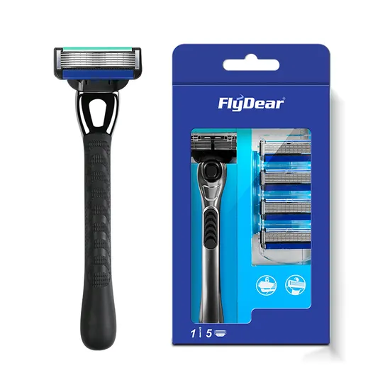 OEM 6 Blade Stainless Steel Reusable Refill Razor Men′s Grooming Shaving Razor 