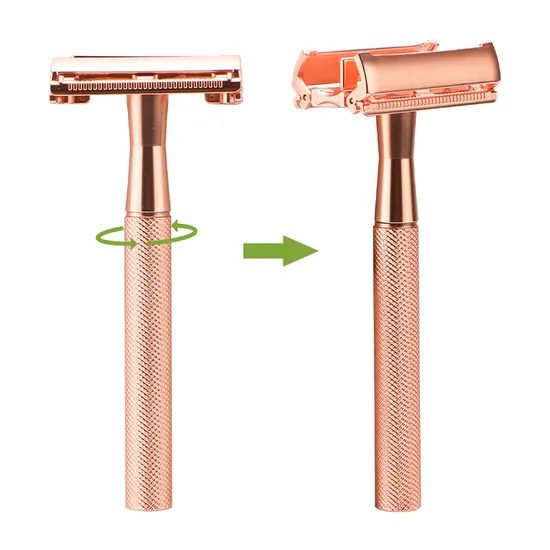 Butterfly Men′s Metal Handle Double Edge Shaving Safety Razor/Face Razor/Twist to Open Razor 