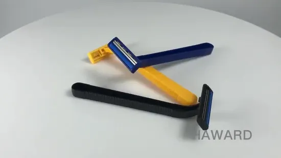 D206L Long Handle Twin Blade Feature 2 Blade Razor Straight Shaving Razor Blade Shaver 